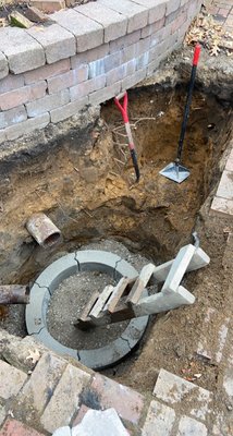 New underground drainage piping installed at a Chicago home